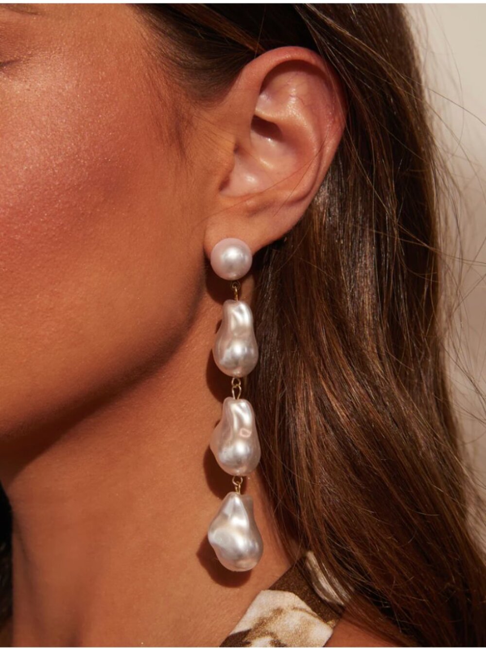 Dreamy Gem Pearl Drop Earrings | Vici